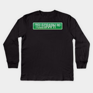 Telegraph Road Street Sign T-shirt Kids Long Sleeve T-Shirt